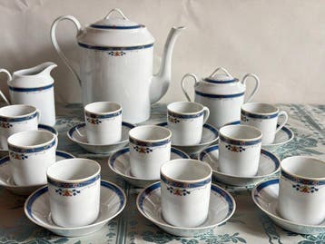 Céramique Limousine, Limoges - Koffieservies (25) -
