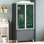 vidaXL Krijtbord Kast ROROS Grijs en Wit 90 x 45 x 180 cm, Verzenden, Nieuw
