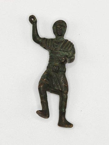 Beeldje - Replica Warrior Figure – Etruscan-Roman - Brons