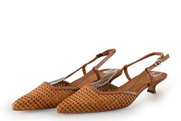 Dee Slingbacks in maat 39 Bruin, Kleding | Dames, Bruin, Verzenden, Zo goed als nieuw, Dee