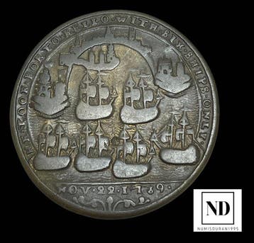 Spanje. Medal 1739 - Admiral Vernon Asedio de Portobello
