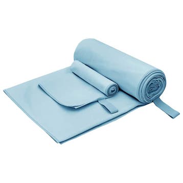vidaXL Set van Sporthanddoeken 2 st Blauw 50 x 30 cm, 200 x, Verzenden, Nieuw, Blauw