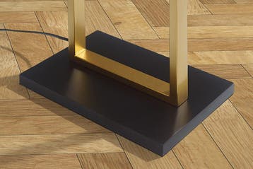 Staande lamp COLLEEN 160cm metaal goud met zwarte voet en, Ophalen of Verzenden, Nieuw