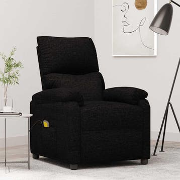 vidaXL Massagestoel stof zwart, Verzenden, Nieuw