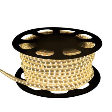 Warm Wit LED Strip - IP65 - 25 Meter - 220V - inkortbaar, Ophalen of Verzenden, Nieuw