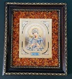 Barnsteen - Unique Amber Picture Icon - Wall decoration -