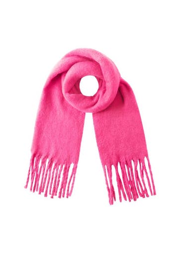 Zachte Winter Sjaal – Effen Kleuren | Dames - Rozerood, Verzenden, Nieuw