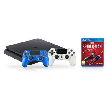 Sony Playstation 4 Slim 500GB Console + 2 Controllers + Marv, Spelcomputers en Games, Verzenden, Zo goed als nieuw