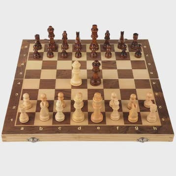 Magnetisch Houten Schaakspel Opvouwbaar met Opbergruimte - 2, Verzenden, Nieuw