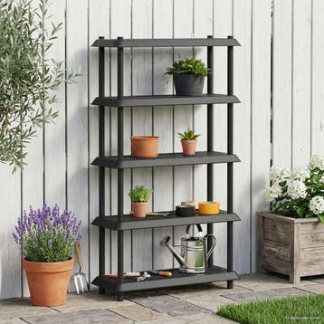 vidaXL Plankenunit 5-laags 100 x 40 x 177 cm PP, Huis en Inrichting, Overige materialen, Minder dan 50 cm, Verzenden, Nieuw