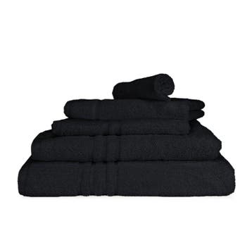 Badlaken Zwart 70x140cm 100% Katoen 500 GSM - Treb TT, Verzenden, Nieuw, Overige kleuren, Handdoek