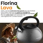 Florina Lava fluitketel RVS zwart / grijs 2.5 Liter - ook, Ophalen of Verzenden, Nieuw