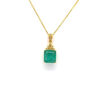 Ketting met hanger - 14 karaat Geel goud - 2.17ct. tw.