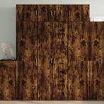 vidaXL buffetkast 70x42,5x185 cm bewerkt hout gerookt, Minder dan 50 cm, Verzenden, Nieuw, Minder dan 100 cm