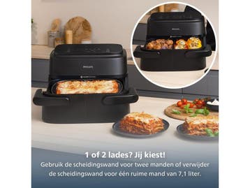Philips 1000 Series NA150/00 - Dual Basket Airfryer - 7.1L -, Verzenden, Zo goed als nieuw