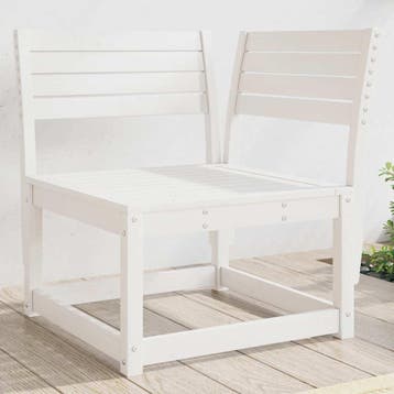 vidaXL Tuinhoekbank 73x73x78 cm massief grenenhout wit, Tuin en Terras, Tuinsets en Loungesets, Verzenden, Nieuw