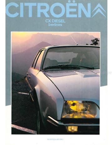 1982 CITROËN CX BROCHURE NEDERLANDS, Nieuw, Author