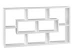 Wandrek met 8 Vakken – Hangende Wandplank Wit 85x48x16 cm, Verzenden, Nieuw