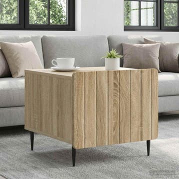 vidaXL Salontafel met lade Sonoma Eiken 49 x 50 x 42 cm, Verzenden, Nieuw, Overige houtsoorten, 50 tot 100 cm