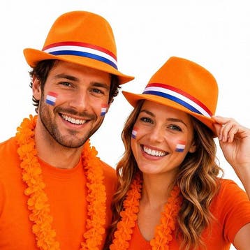 Oranje Hoed met Rood Wit Blauw Band, Verzenden, Nieuw