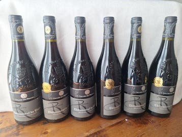 Chateauneuf du pape - zuidelijke rhone vallei - 6 Flessen, Nieuw