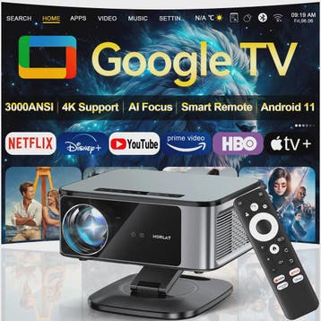 HORLAT 4K UHD Laser Projector: 45000 Lumens, WiFi 6, Android, Verzenden, Nieuw