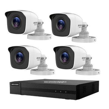 Hikvision Turbo HD camerabewaking set met 4 EXIR bullet, Audio, Tv en Foto, Videobewaking, Verzenden, Nieuw