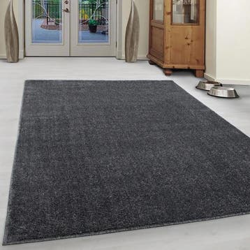 Laagpolig Vloerkleed | Ata | Effen | Grijs | 240x340 cm, Verzenden, Nieuw