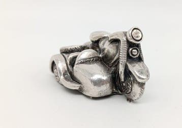 Magrino - Miniatuur figuur - Sidecar - .925 zilver, Bedekt