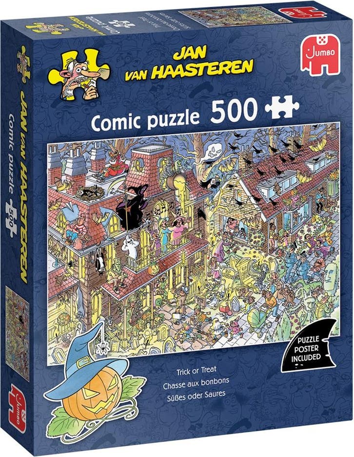 Jan van Haasteren - Trick or Treat Puzzel (500 stukjes) |, Hobby en Vrije tijd, Denksport en Puzzels, Nieuw, Verzenden