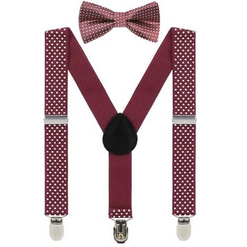 Fako Fashion - Kinder Bretels Met Vlinderstrik - Stipjes -, Verzenden, Nieuw