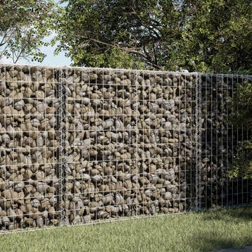 vidaXL Schanskorf 100x50x100 cm gegalvaniseerd ijzer, Verzenden, Nieuw, Metaal