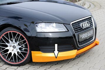 Rieger spoilerlip | geschikt voor Audi A3 8P 2008- 3D/Sportb, Auto-onderdelen, Verzenden, Nieuw, Audi