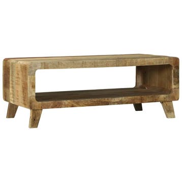 vidaXL Salontafel Bruin 90 x 50 x 35 cm Massief Mango Hout, Verzenden, Nieuw, Overige houtsoorten, 50 tot 100 cm