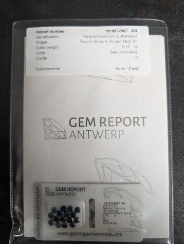 Zonder minimumprijs - 16 pcs Diamant (Kleurbehandeld) - 5.19, Sieraden, Tassen en Uiterlijk, Edelstenen, Nieuw