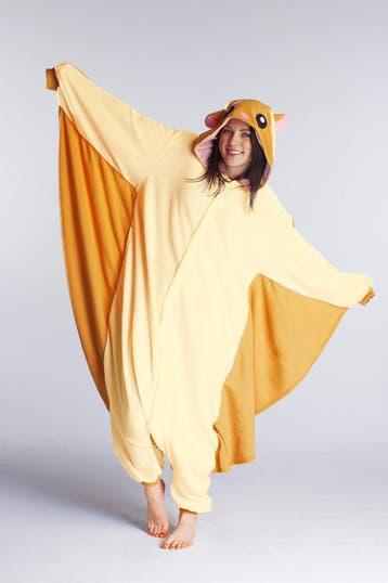 KIMU® Onesie Vliegende Eekhoorn Pak XS-S of 152-158 Eekhoorn, Carnaval, Nieuw, Ophalen of Verzenden, Kleding