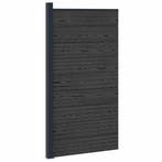 vidaXL Hekpaneel WPC en Aluminium Zwart, Verzenden, Nieuw
