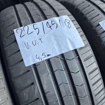 2 x Vredestein Ultrac 225-45-18 Zomerbanden 4,5mm, 18 inch, Gebruikt, Ophalen of Verzenden, Band(en)