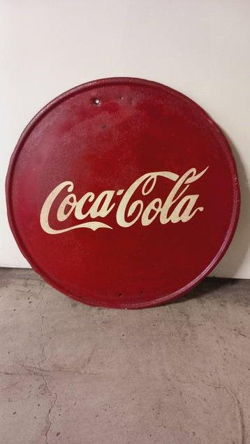 Coca-Cola-reclamebord uit de jaren 80 - Reclamebord - IJzer