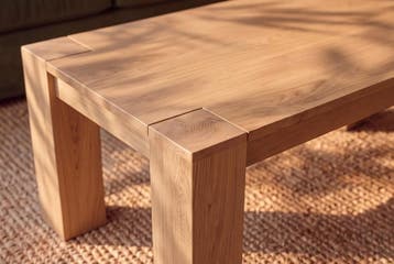 Salontafel MAKASSAR 100cm mangohout crème beige - 48652, Ophalen of Verzenden, Nieuw
