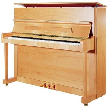 Petrof P 118 P1 Alder messing piano, Nieuw, Bruin, Piano