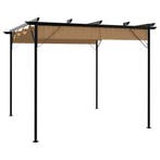 vidaXL Pergola met uittrekbaar dak 180 g/m² 3x3 m staal, Verzenden, Nieuw