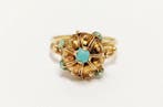 Statement ring - 18 karaat Geel goud - Domo- Turkoois