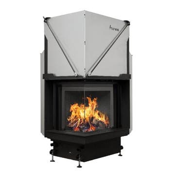 Inbouw Houtkachel Quattro 50 Links Glas Premium Edition, Nieuw