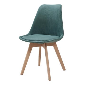 Eetkamerstoelen Fläten set van 2 stuks corduroy donkergroen, Huis en Inrichting, Verzenden, Nieuw