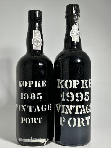 1985 , 1995 Kopke - Vintage Port - Douro - 2 Flessen (0.75, Nieuw