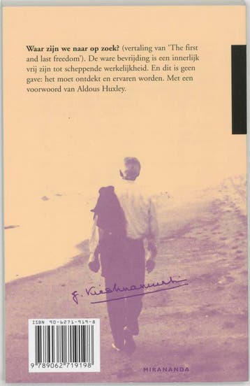 Waar zijn wij naar op zoek 9789062719198 Krishnamurti, Boeken, Verzenden, Gelezen, Krishnamurti