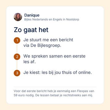 Nederlands bijles in Nootdorp voor vmbo en havo, Privéles, Bijles