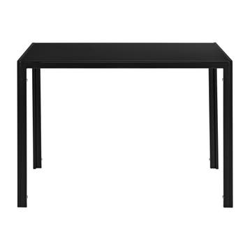 Eethoek Delft glazen eettafel met 4 stoelen zwart, Huis en Inrichting, Tafels | Eettafels, Verzenden, Nieuw