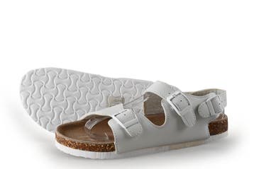 Birkenstock Slippers Meisjes in maat 33 Wit, Verzenden, Jongen of Meisje, Schoenen, Zo goed als nieuw